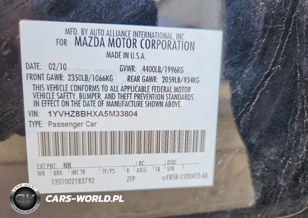 2010 Mazda 6 I VIN:1YVHZ8BHXA5M33804 - 12