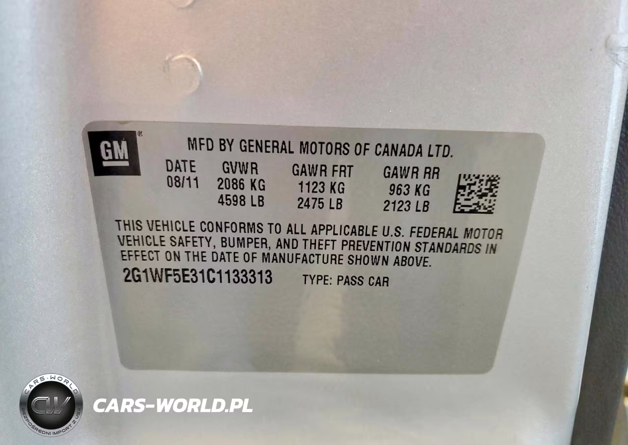 2012 Chevrolet Impala Ls VIN:2G1WF5E31C1133313 - 12
