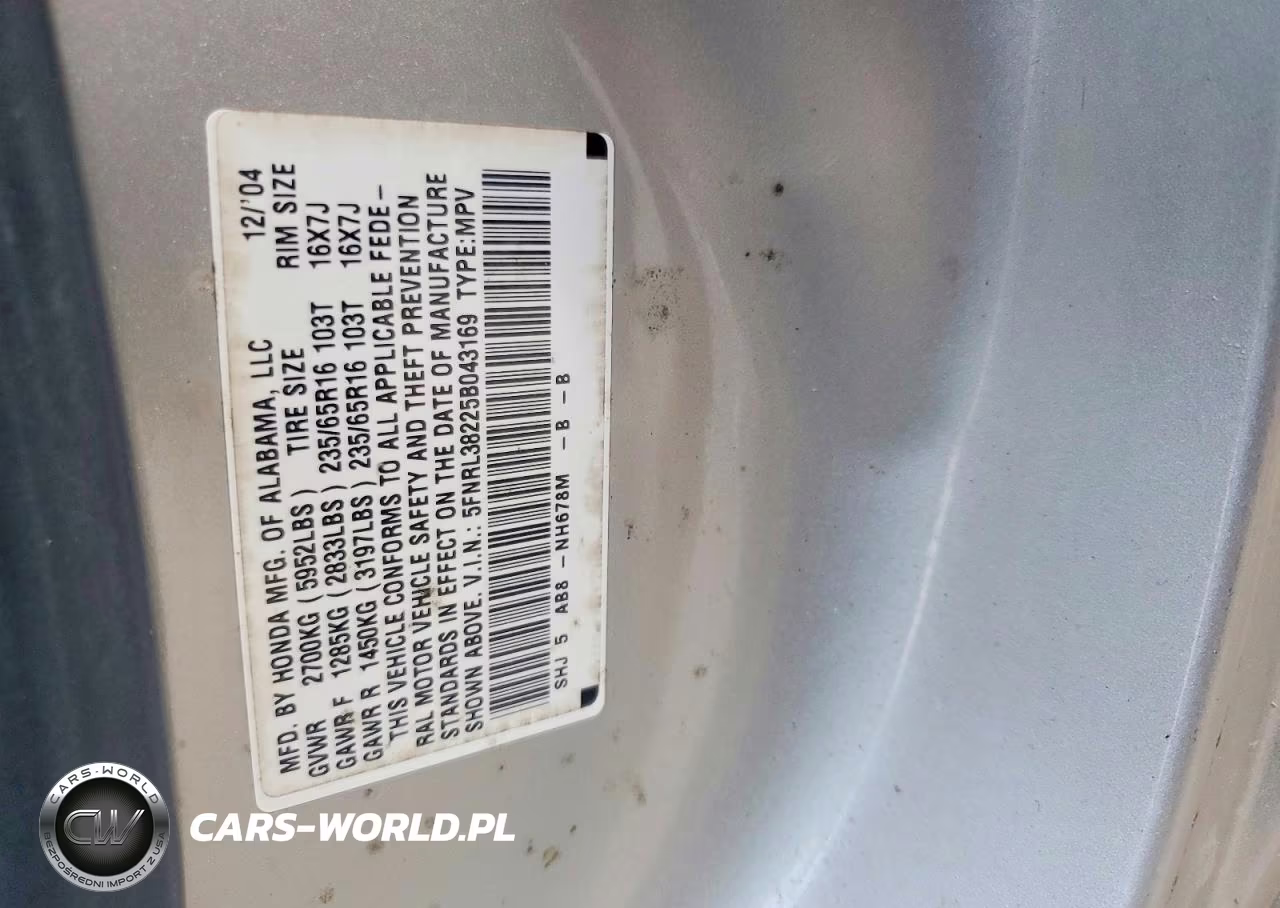2005 Honda Odyssey Lx VIN:5FNRL38225B043169 - 12