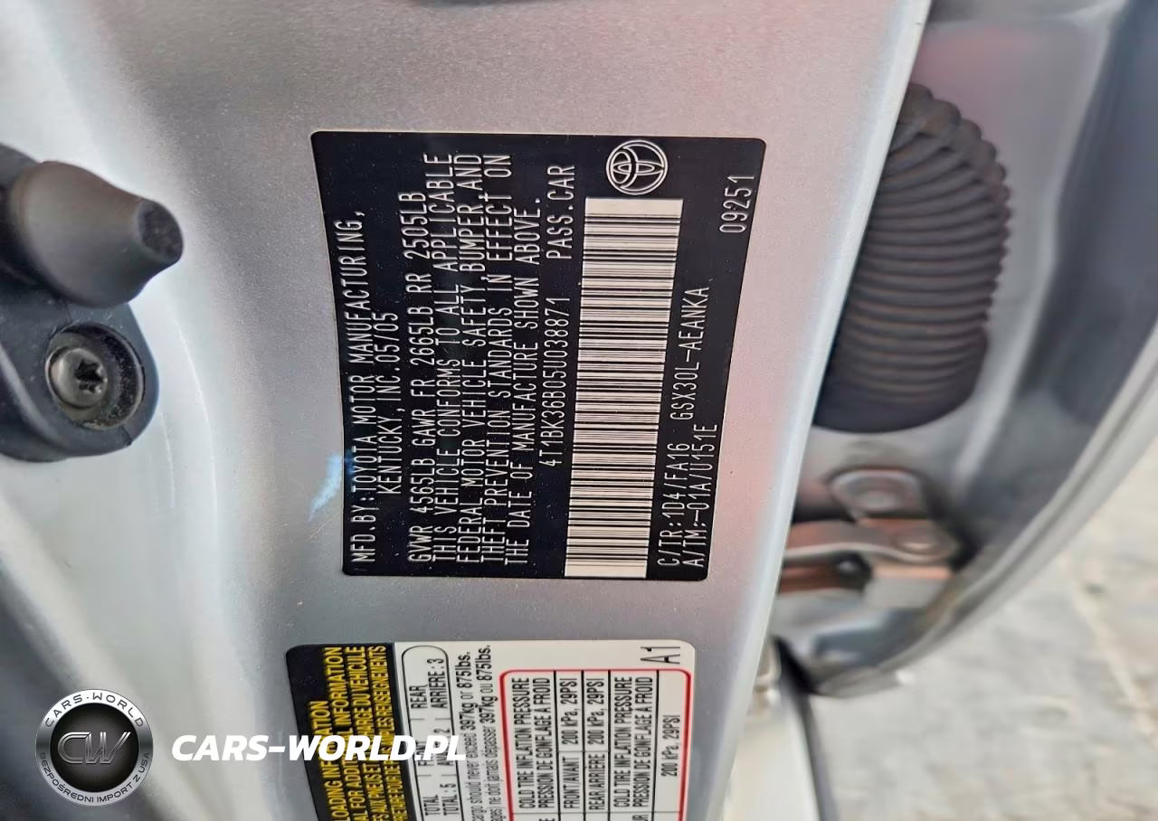 2005 Toyota Avalon Xl VIN:4T1BK36B05U038871 - 12