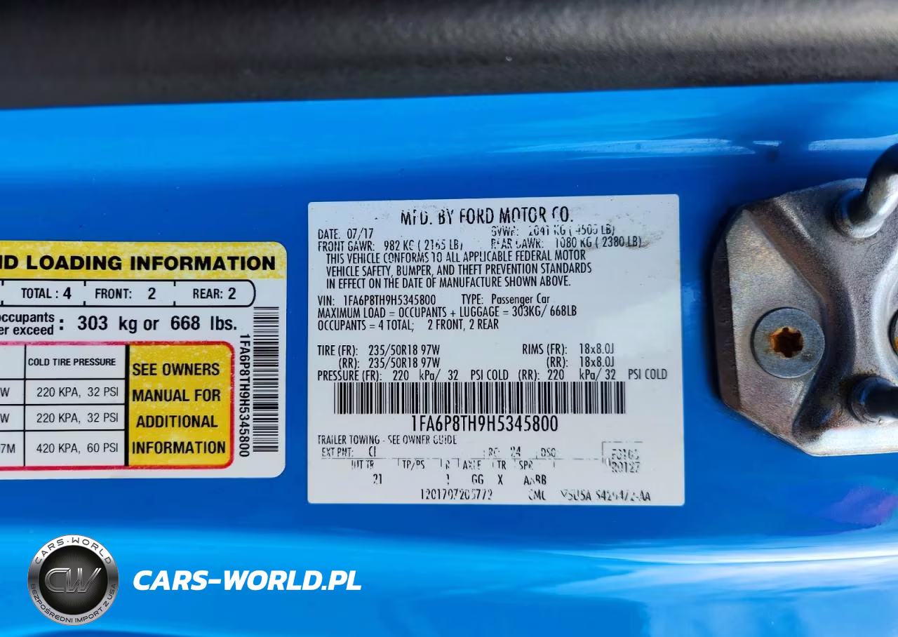 2017 Ford Mustang VIN:1FA6P8TH9H5345800 - 12