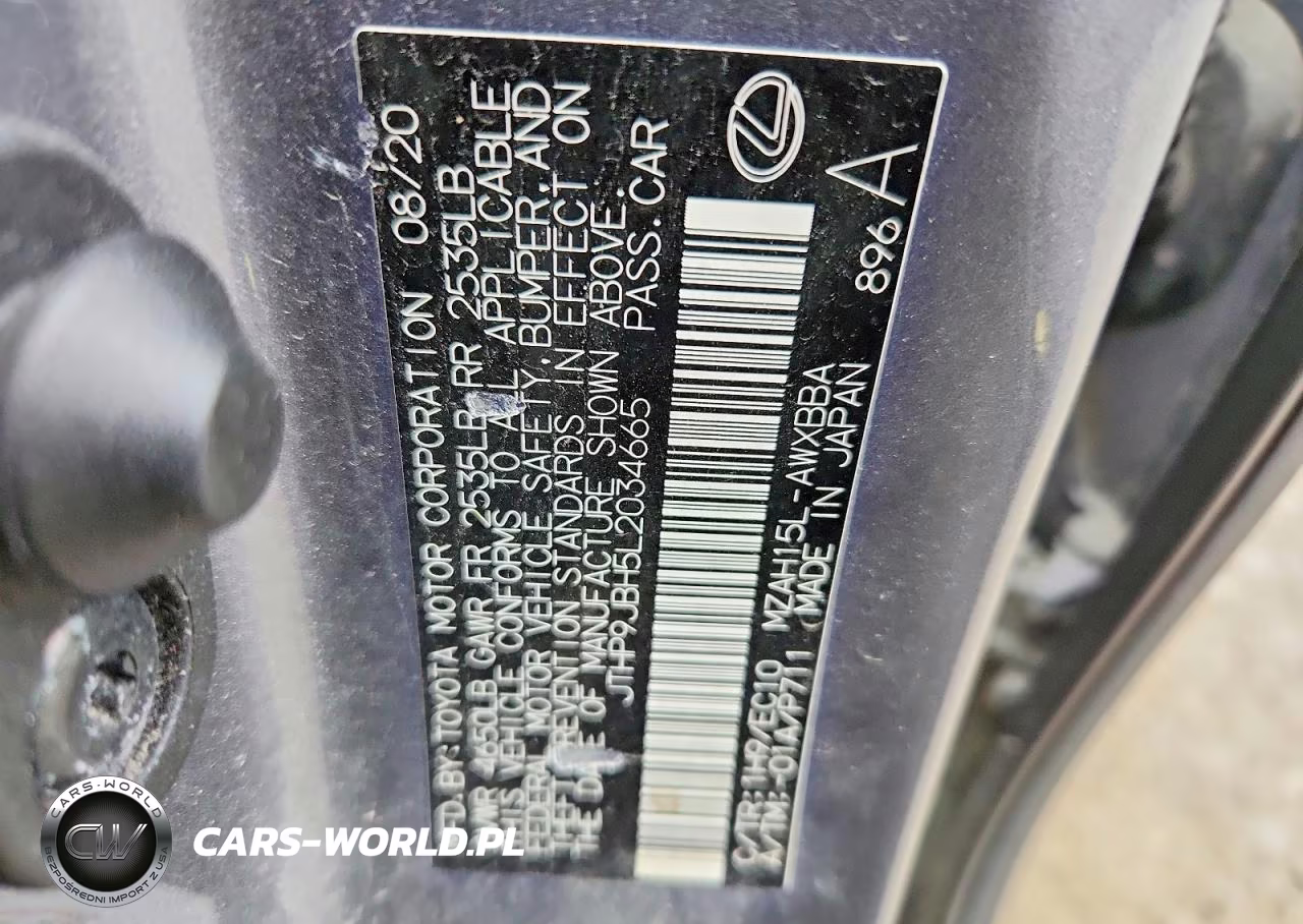 2020 Lexus Ux 250H VIN:JTHP9JBH5L2034665 - 12