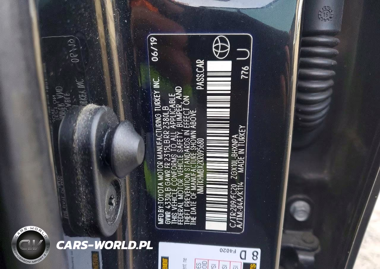 2019 Toyota C-Hr Le VIN:NMTKHMBX2KR095680 - 12