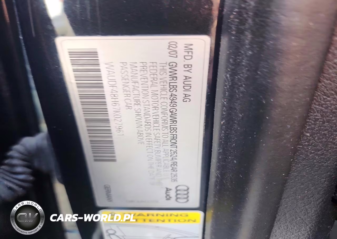 2007 Audi A4 2.0T Cabriolet Quattro VIN:WAUDF48H67K027961 - 12