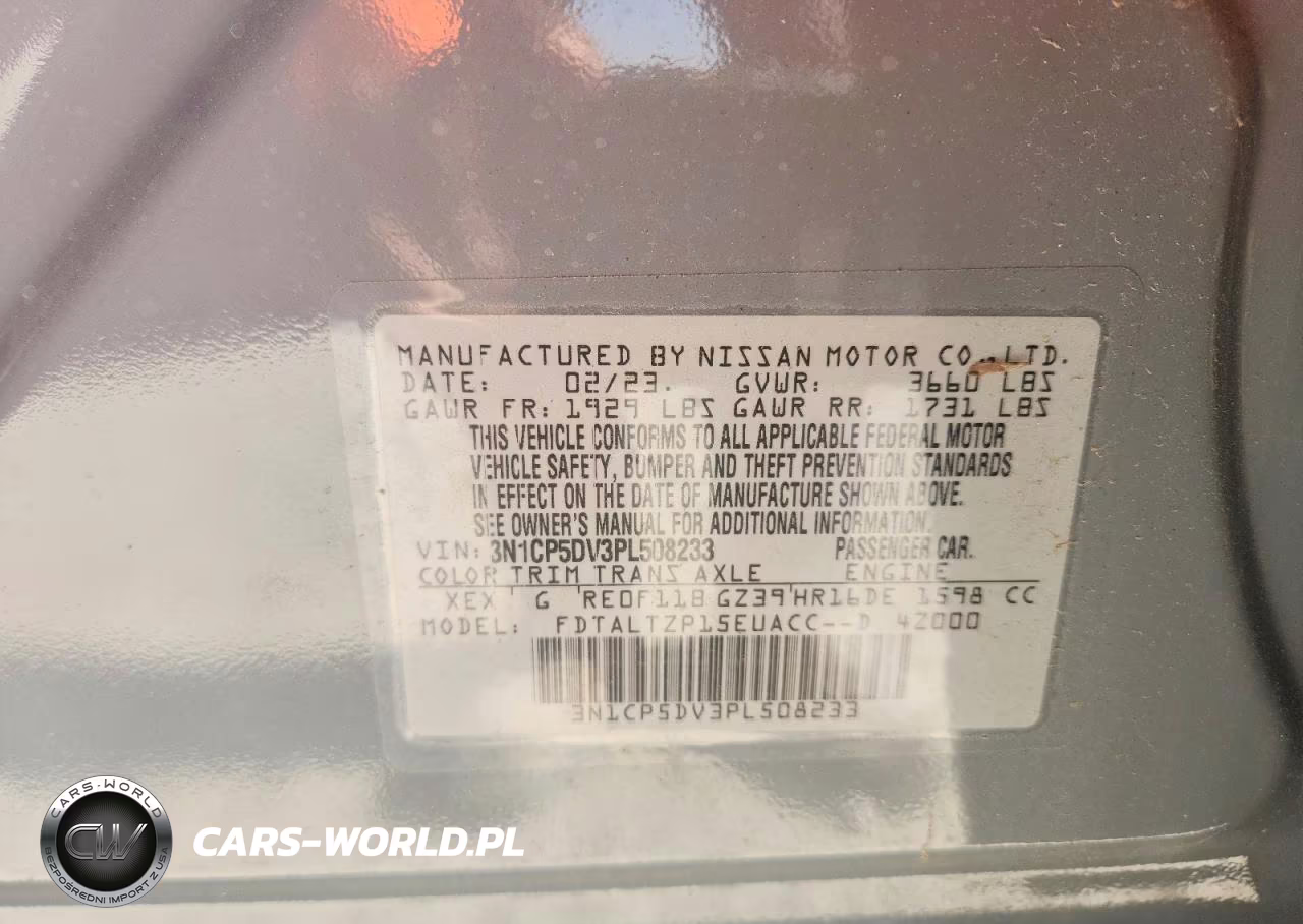 2023 Nissan Kicks Sr VIN:3N1CP5DV3PL508233 - 13