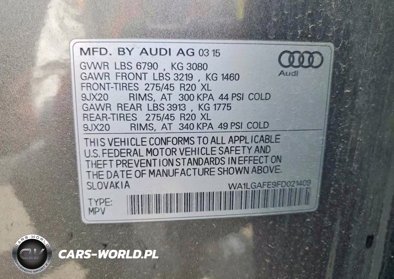 AUDI Q7 PREMIUM VIN:WA1LGAFE9FD021409 - 13