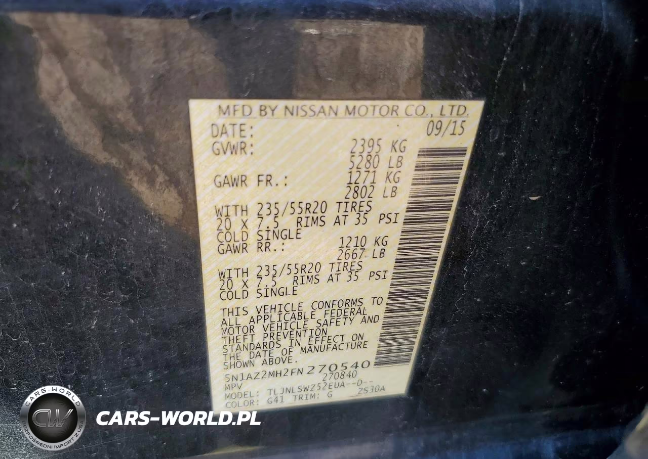 2015 Nissan Murano Platinum VIN:5N1AZ2MH2FN270540 - 13