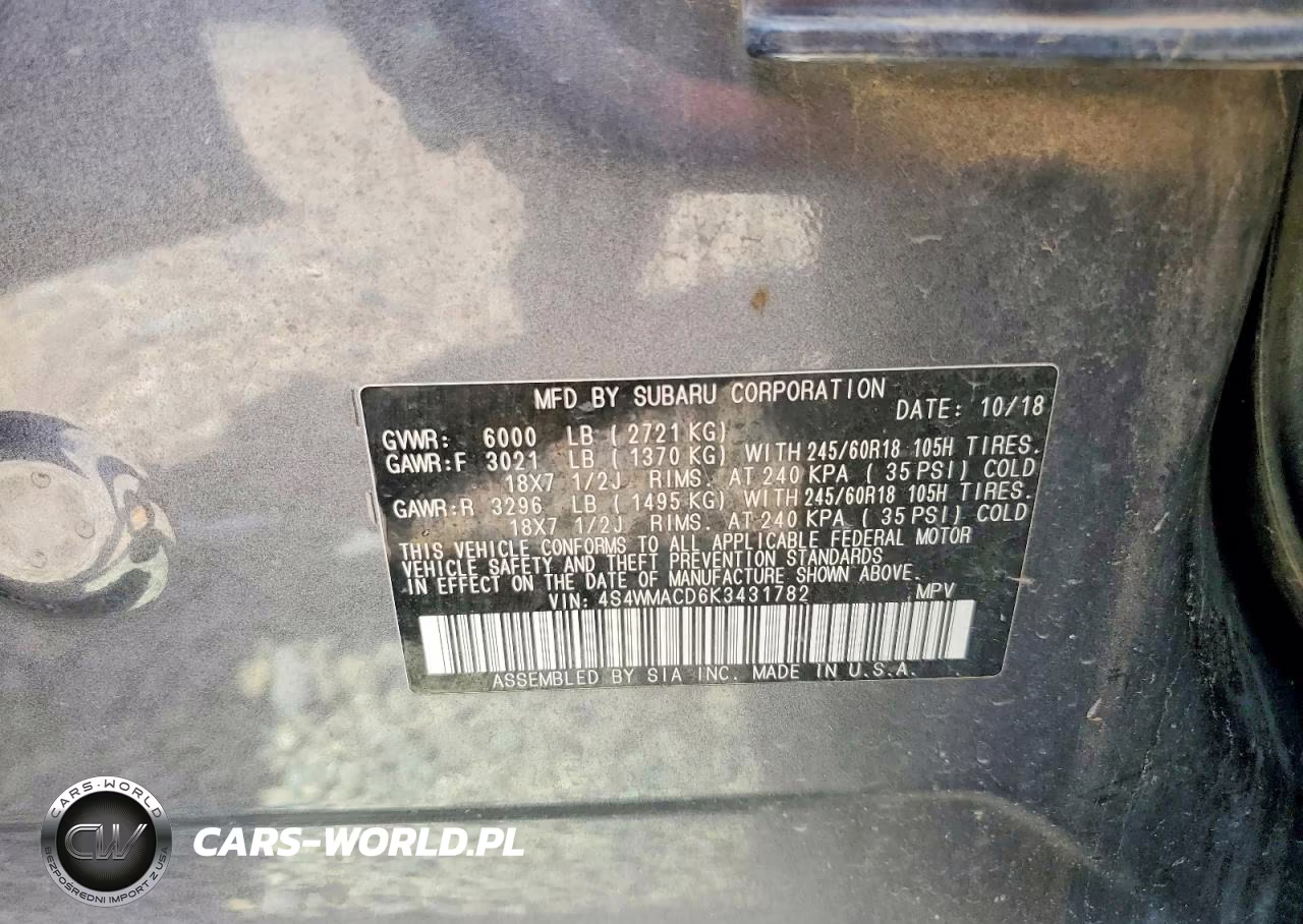 2019 Subaru Ascent Premium VIN:4S4WMACD6K3431782 - 13