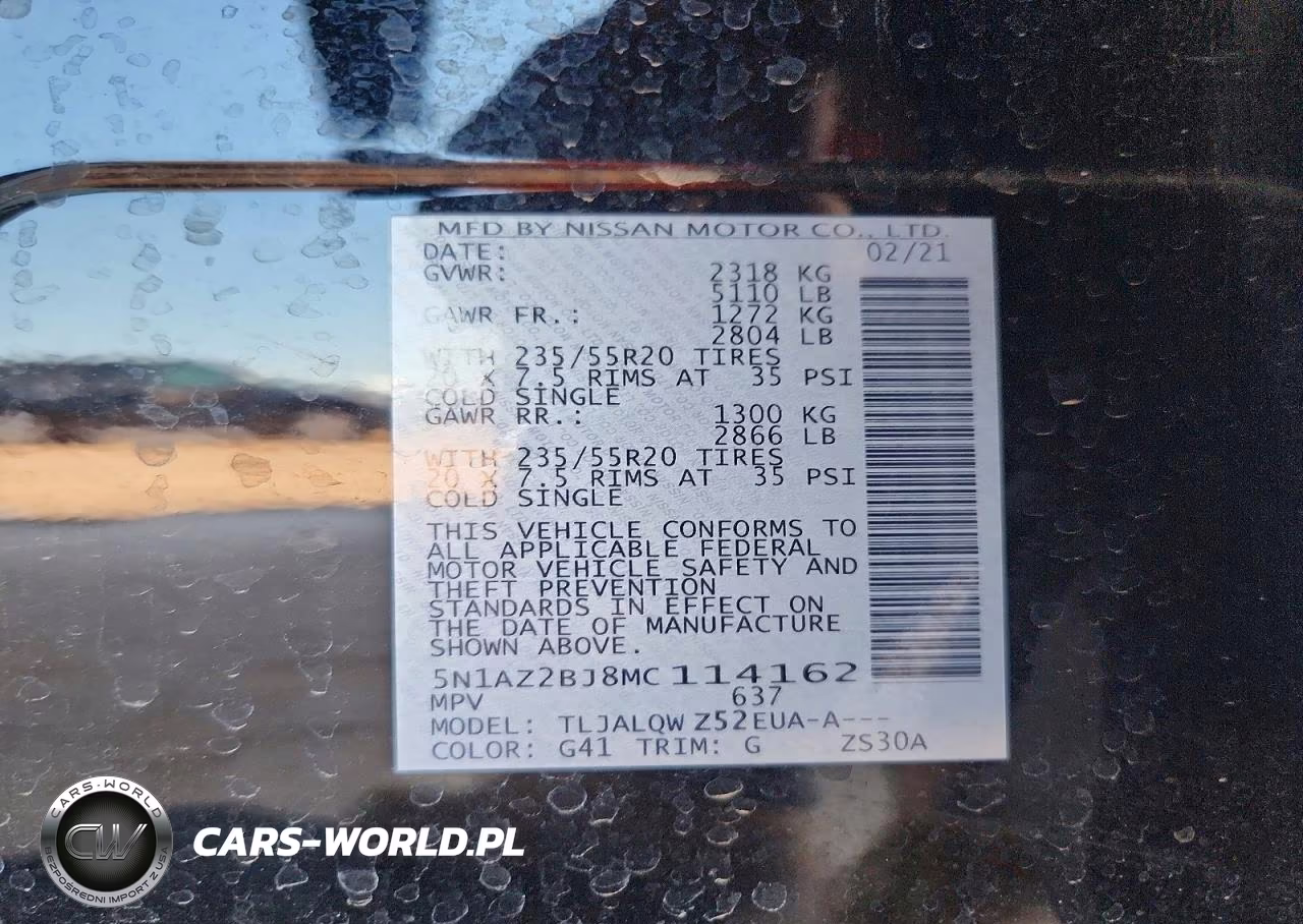 2021 Nissan Murano Sv VIN:5N1AZ2BJ8MC114162 - 13