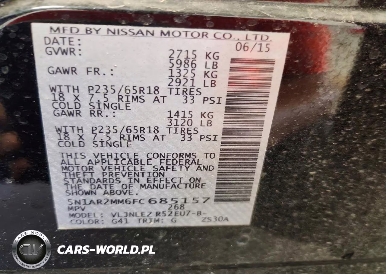 2015 Nissan Pathfinder Sv VIN:5N1AR2MM6FC685157 - 13