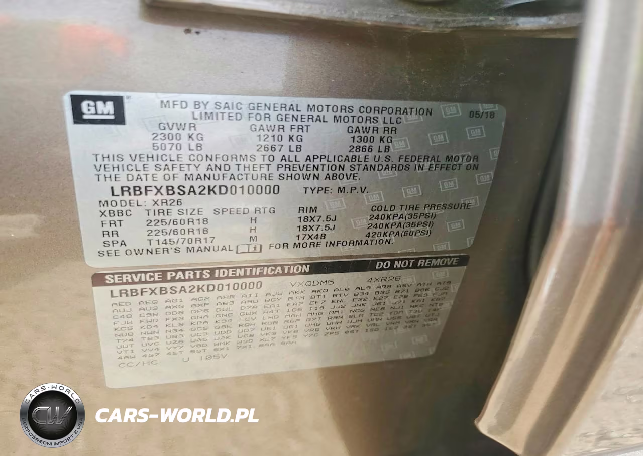 2019 Buick Envision Preferred VIN:LRBFXBSA2KD010000 - 12