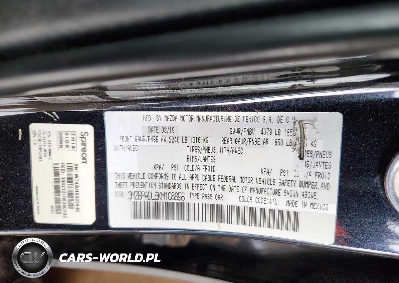 2019 Mazda 3 Preferred VIN:3MZBPADL5KM108898 - 12
