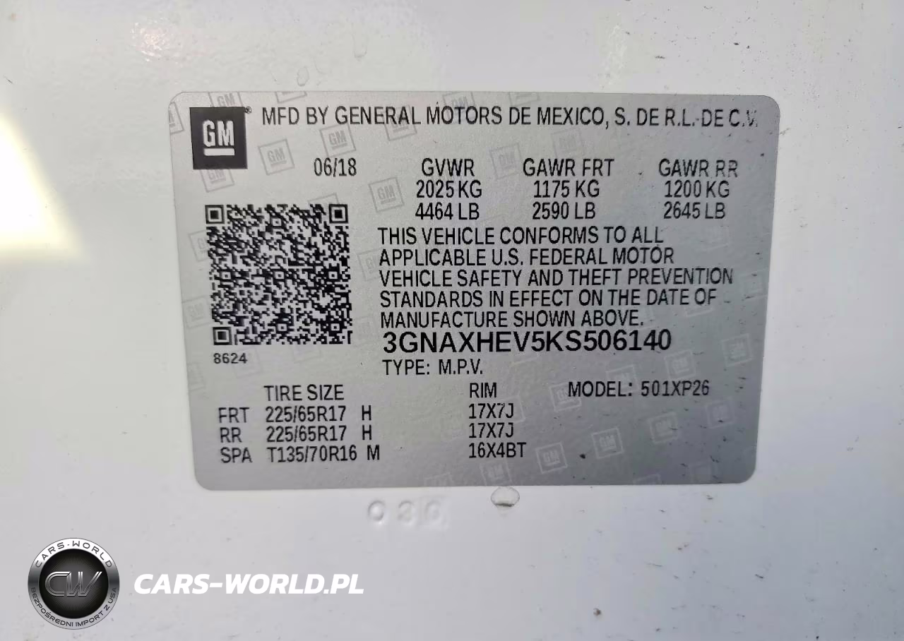2019 Chevrolet Equinox Ls VIN:3GNAXHEV5KS506140 - 12