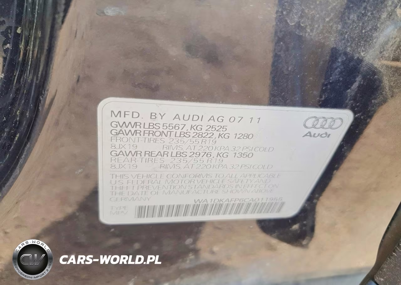 2012 Audi Q5 Premium Plus VIN:WA1DKAFP6CA011955 - 12