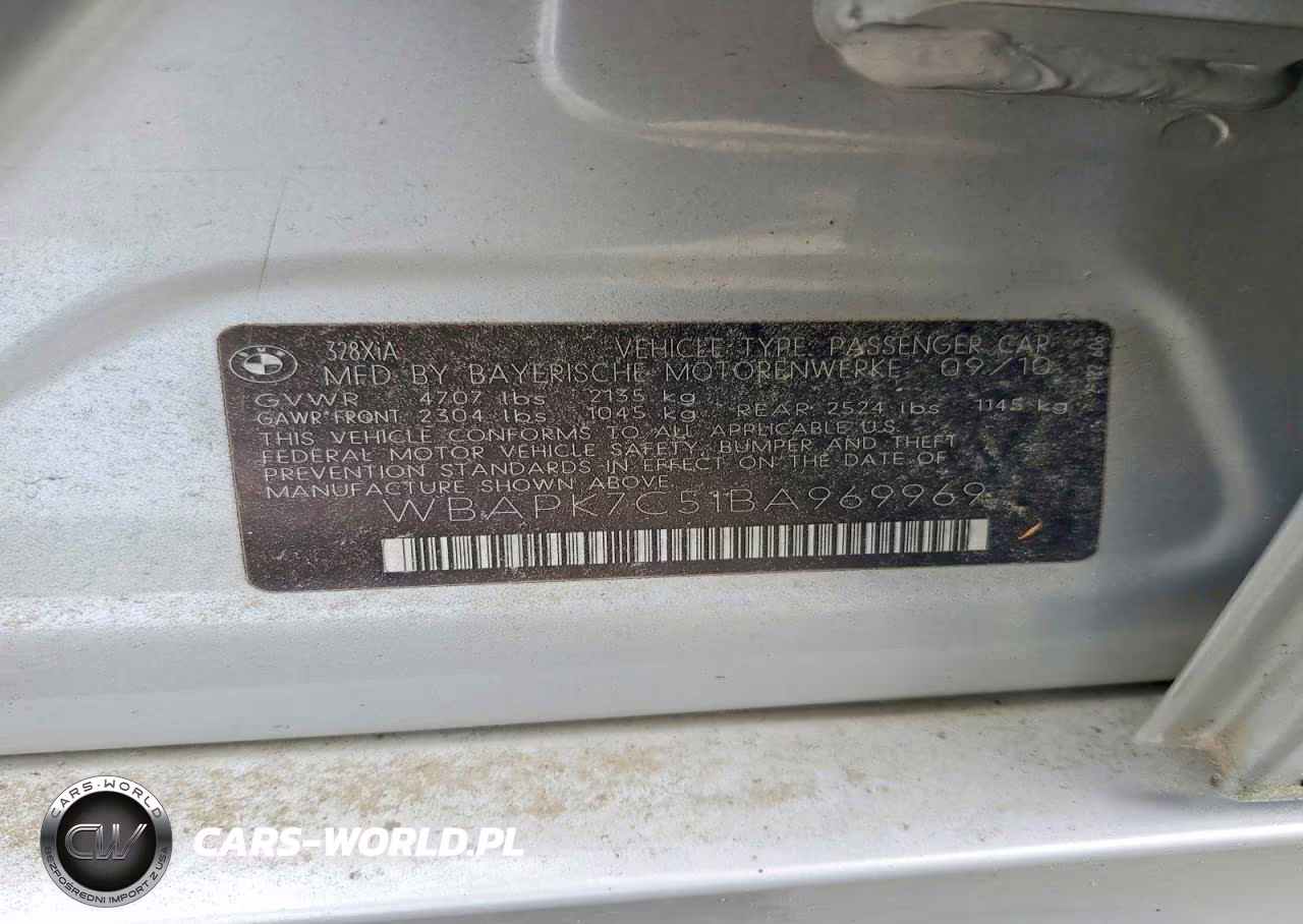 2011 BMW 328 I VIN:WBAPK7C51BA969969 - 12