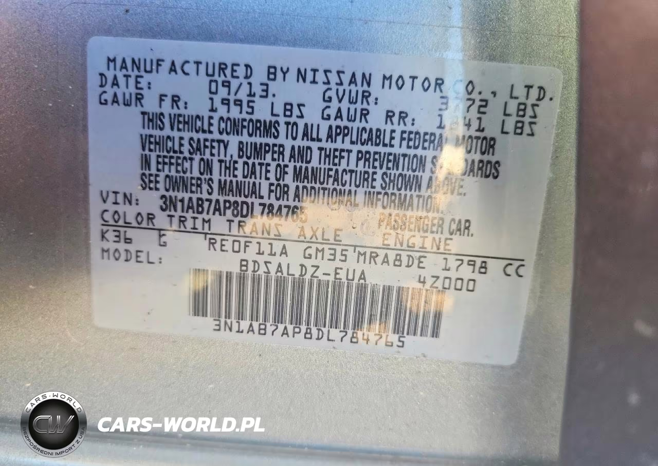2013 Nissan Sentra S VIN:3N1AB7AP8DL784765 - 12