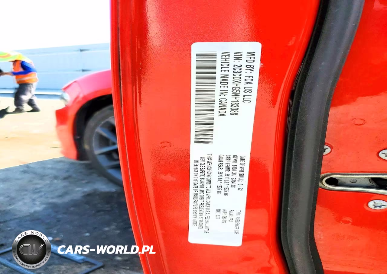 2022 Dodge Charger Gt VIN:2C3CDXHG5NH183088 - 12