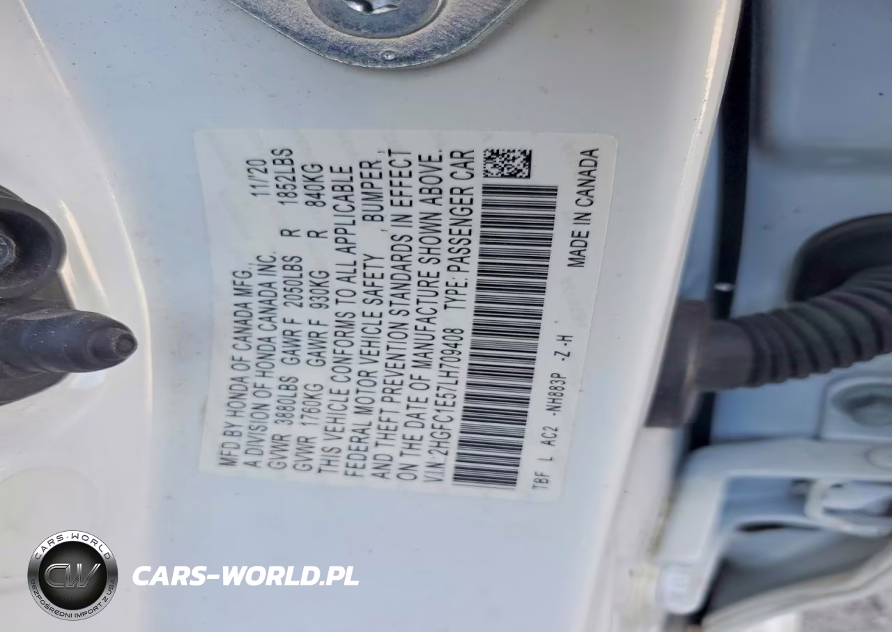 2020 Honda Civic Si VIN:2HGFC1E57LH709408 - 12