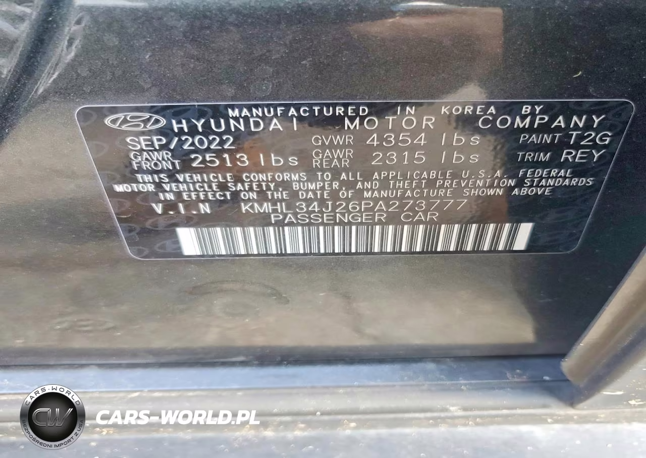 2023 Hyundai Sonata Limited VIN:KMHL34J26PA273777 - 12