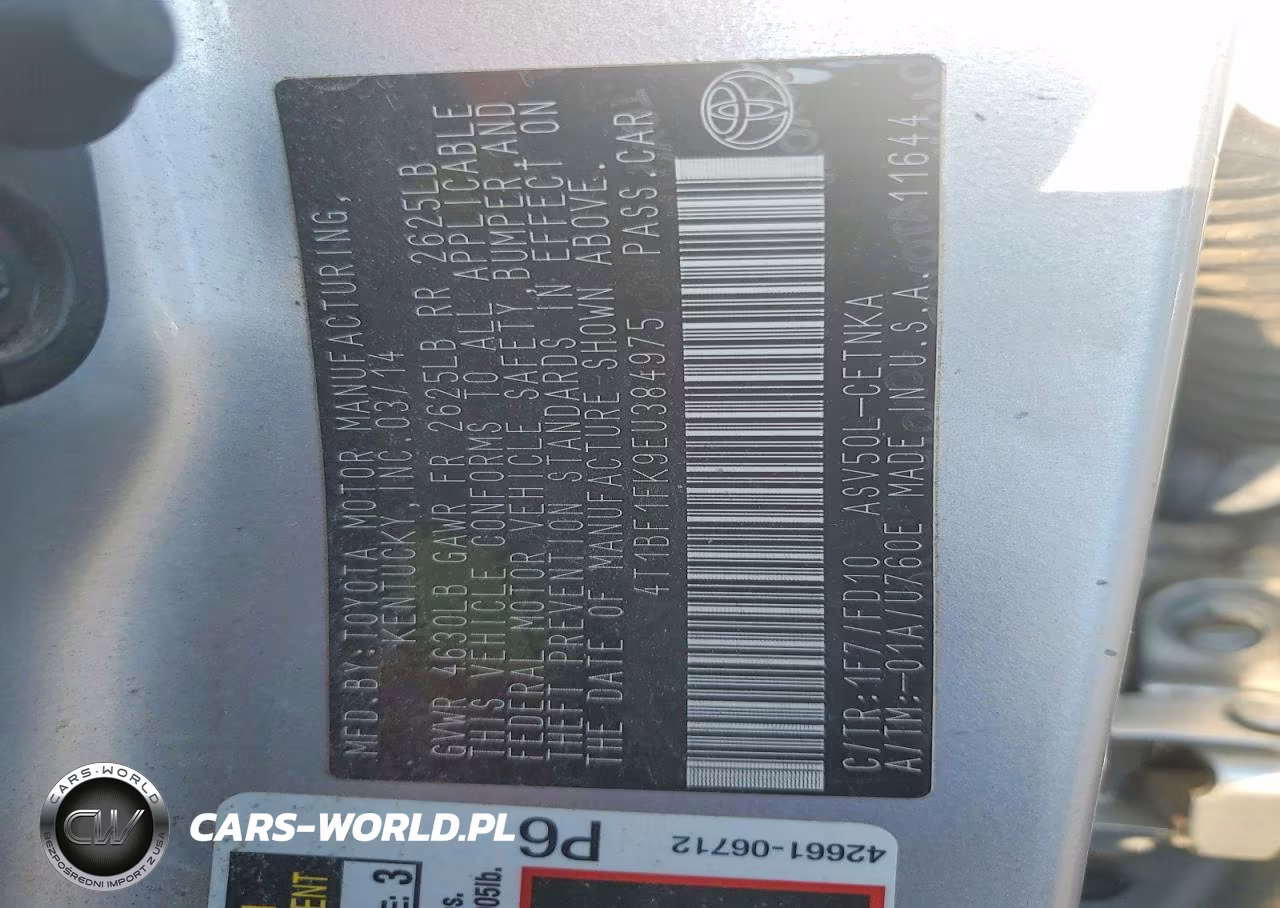 2014 Toyota Camry Le VIN:4T1BF1FK9EU384975 - 12