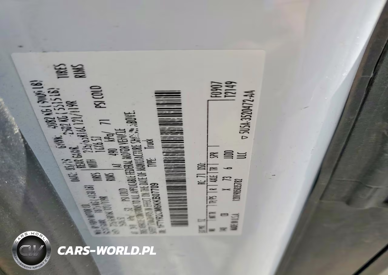 2019 Ford Transit T-250 VIN:1FTYR2CM6KKB07709 - 14