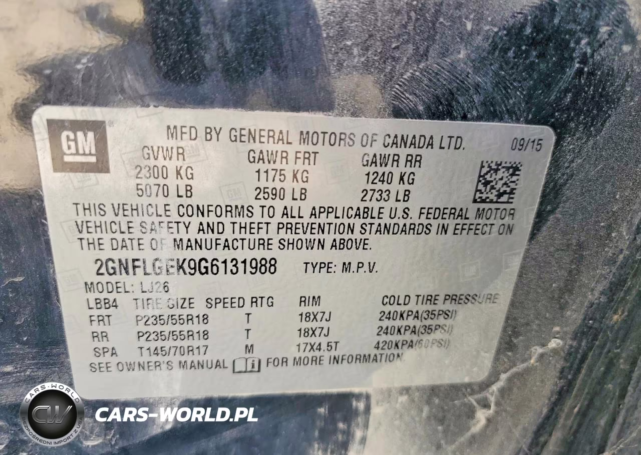 2016 Chevrolet Equinox Ltz VIN:2GNFLGEK9G6131988 - 13