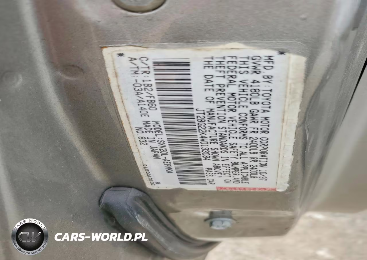 1998 Toyota Camry Le VIN:JT2BG22K4W0133084 - 12
