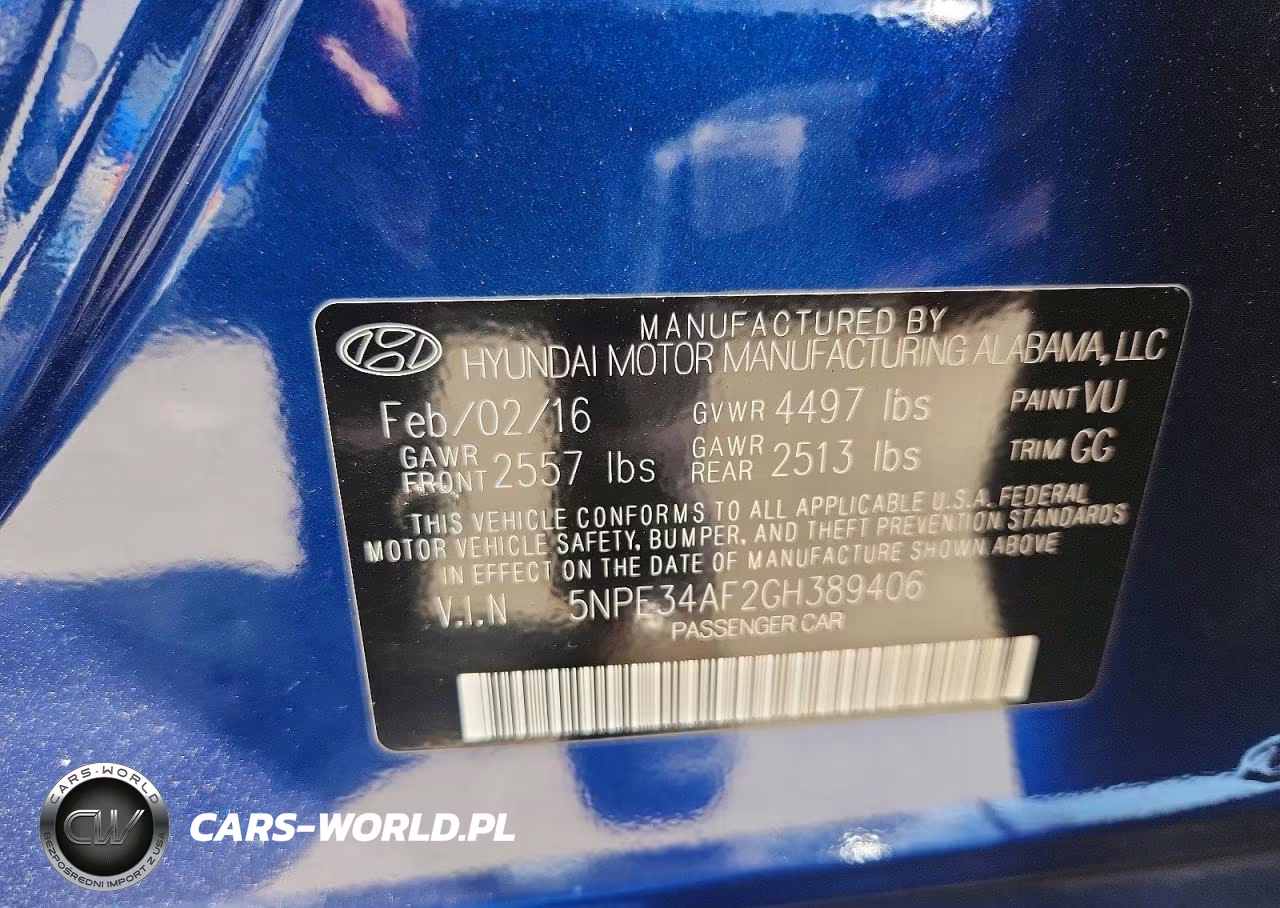 2016 Hyundai Sonata Limited VIN:5NPE34AF2GH389406 - 12