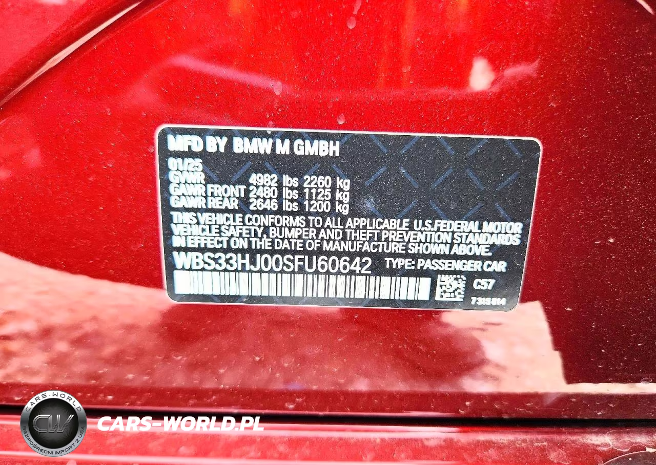 2025 BMW M3 Competition VIN:WBS33HJ00SFU60642 - 12