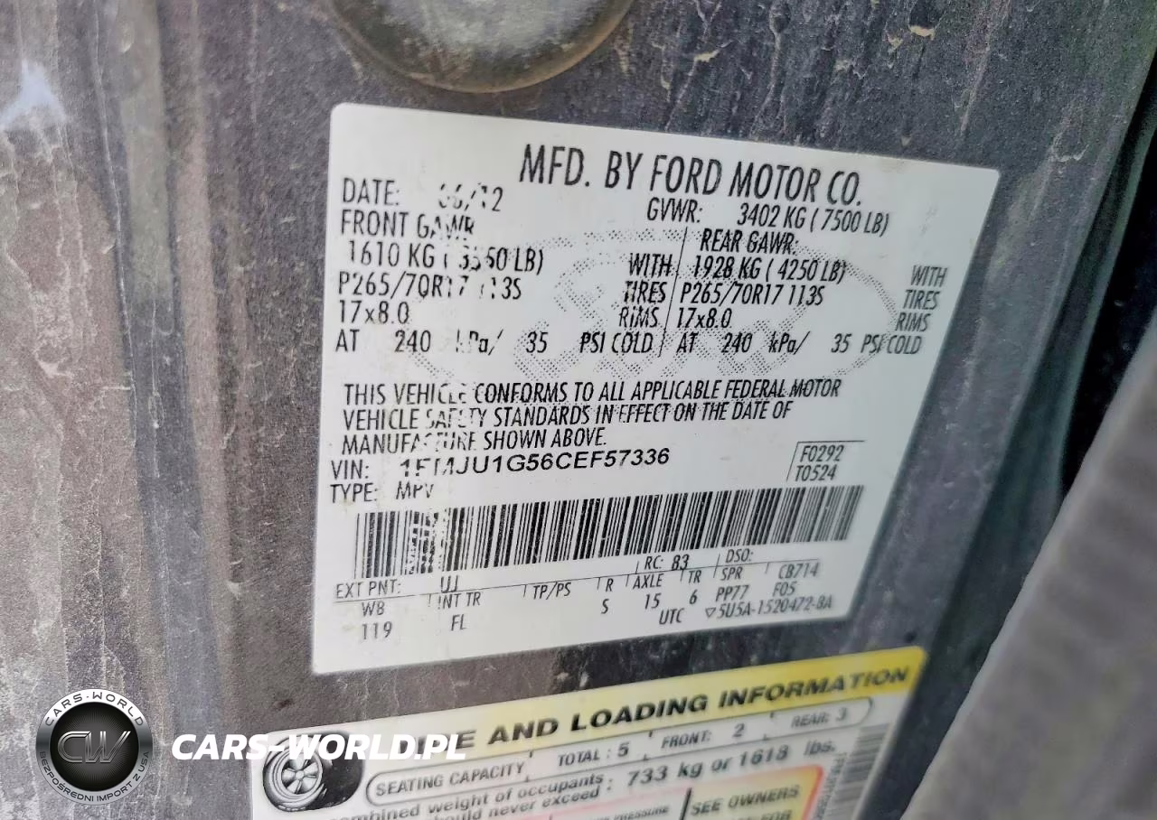 2012 Ford Expedition Xl VIN:1FMJU1G56CEF57336 - 13