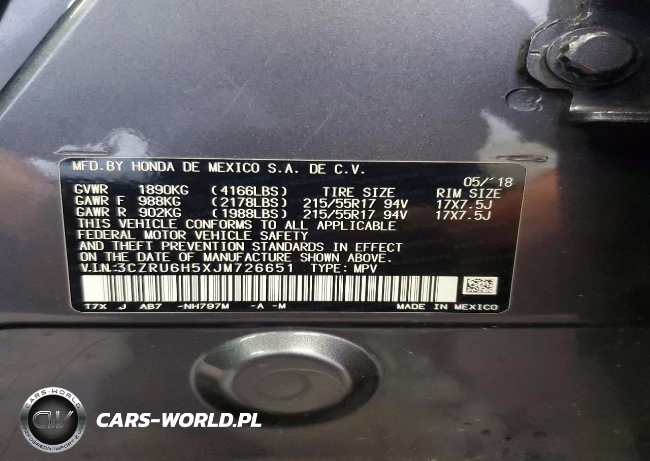 2018 Honda Hr-V Ex VIN:3CZRU6H5XJM726651 - 13