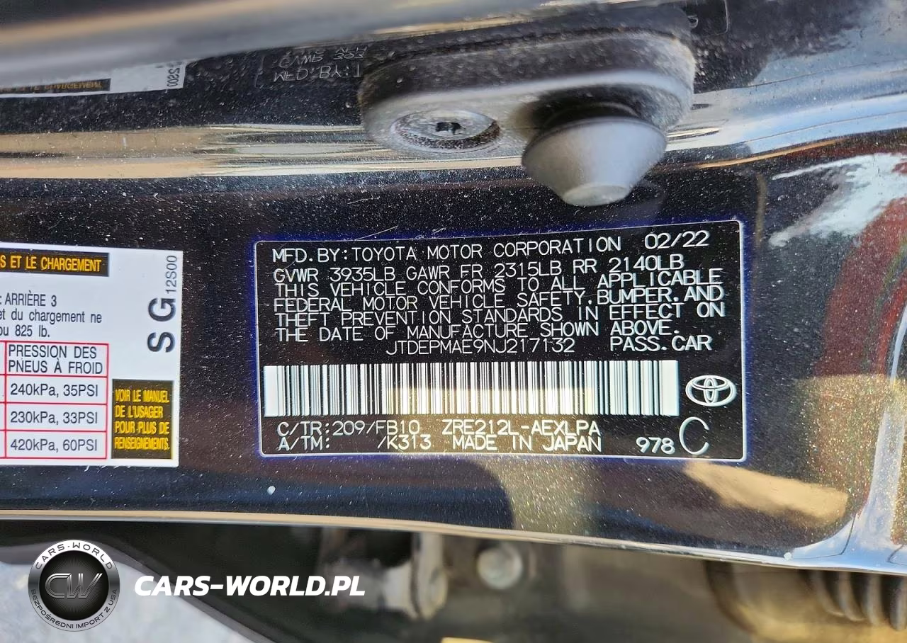 2022 Toyota Corolla Le VIN:JTDEPMAE9NJ217132 - 13