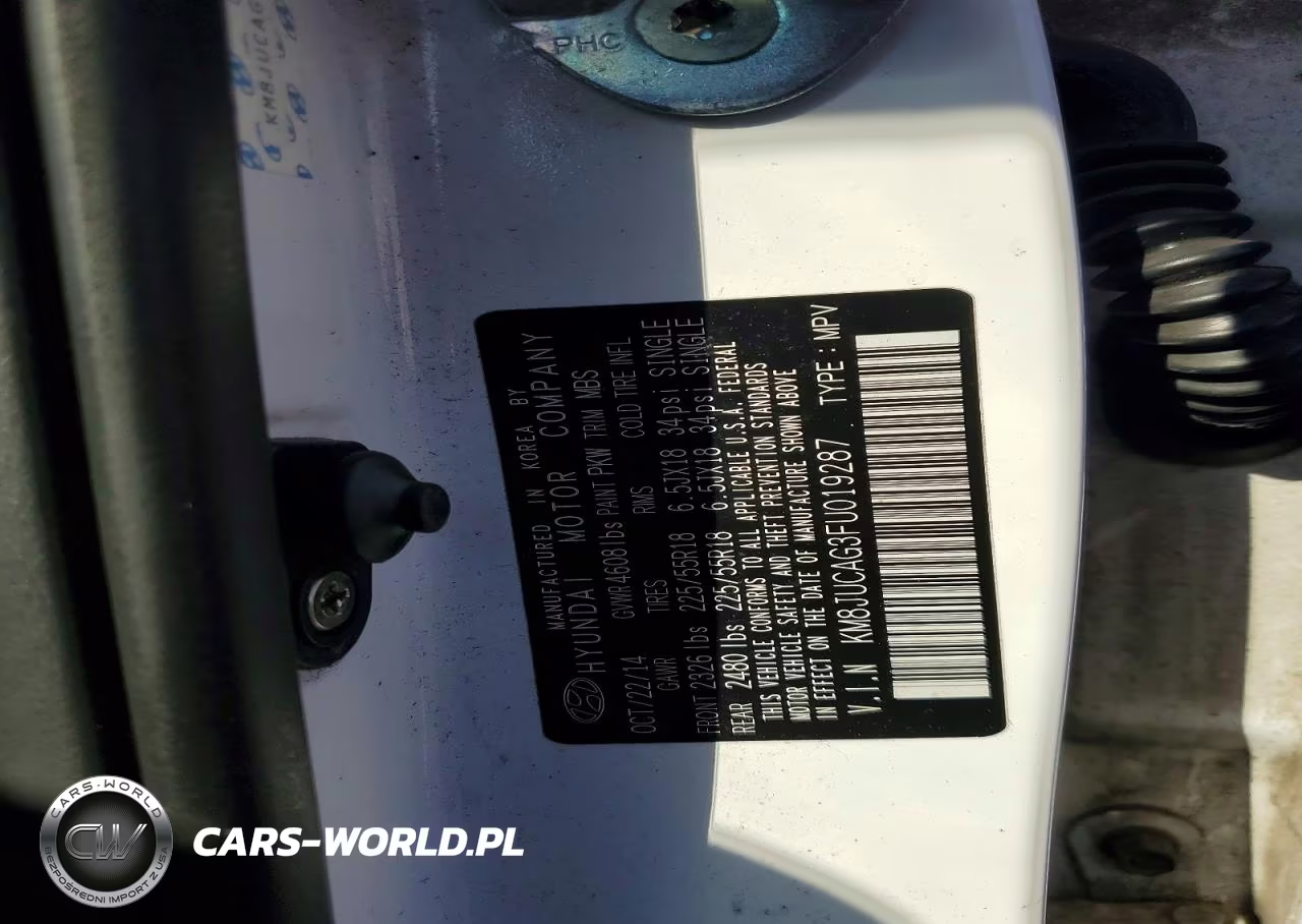 2015 Hyundai Tucson Blue VIN:KM8JUCAG3FU019287 - 12