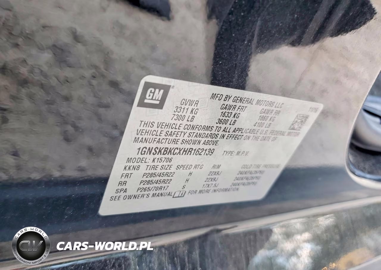 2017 Chevrolet Tahoe K1500 Lt VIN:1GNSKBKCXHR162139 - 14