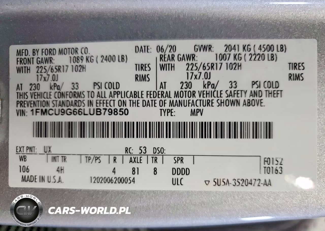2020 Ford Escape Se VIN:1FMCU9G66LUB79850 - 13