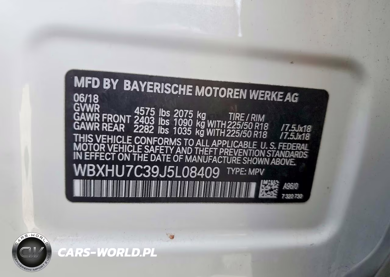 2018 BMW X1 Sdrive28I VIN:WBXHU7C39J5L08409 - 13