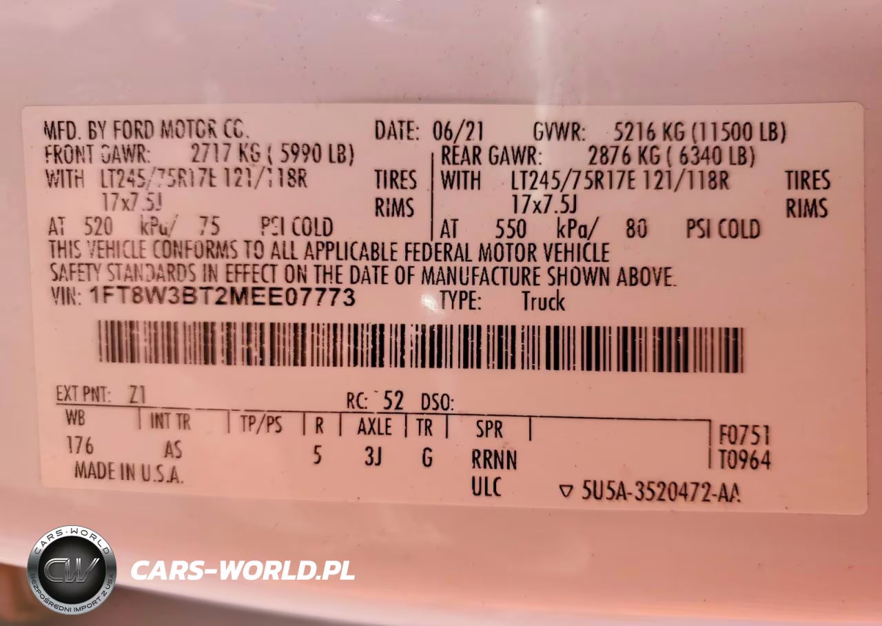 2021 Ford F350 Super Duty VIN:1FT8W3BT2MEE07773 - 12