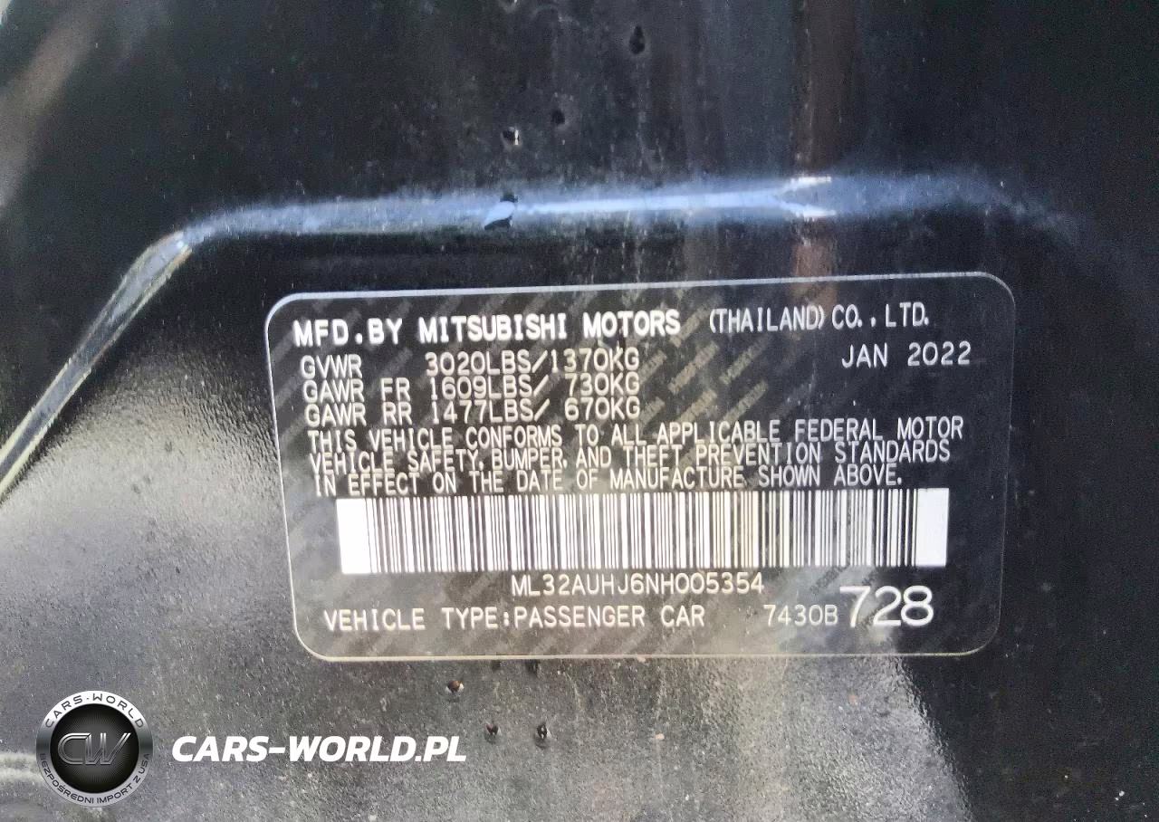 2022 Mitsubishi Mirage Es VIN:ML32AUHJ6NH005354 - 12