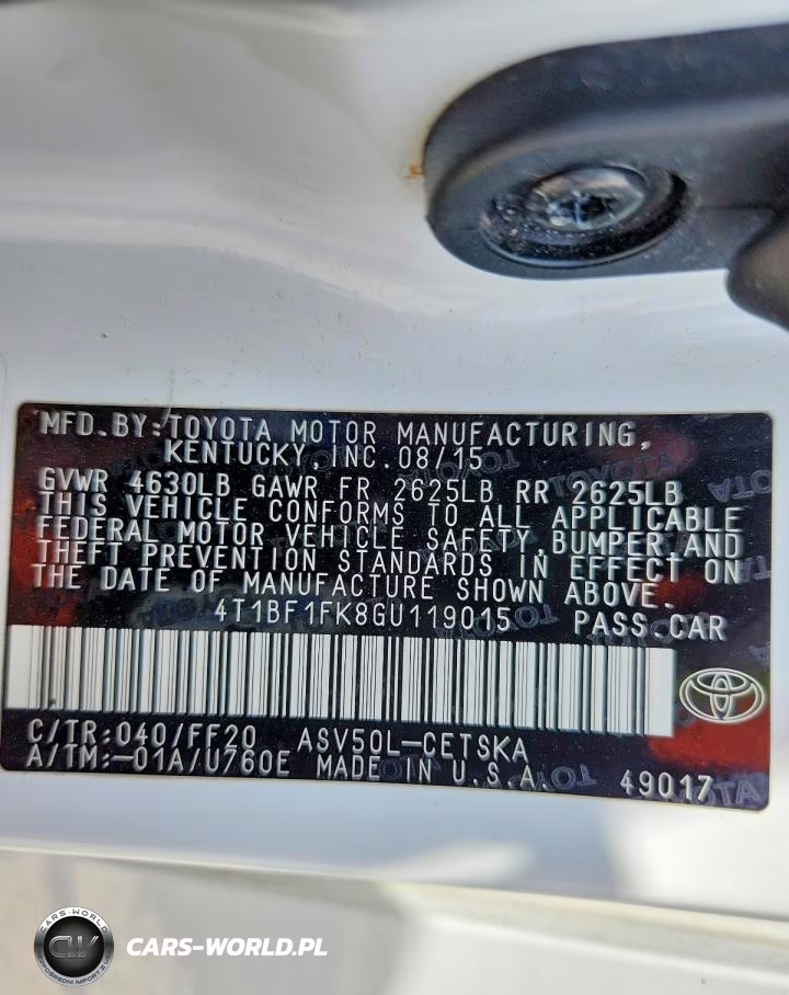 2016 Toyota Camry Se VIN:4T1BF1FK8GU119015 - 12