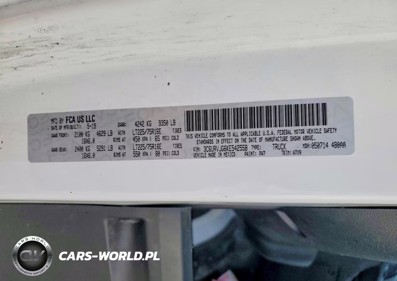 2019 Ram Promaster 3500 Utility - Service Van VIN:3C6URVJG6KE542558 - 13