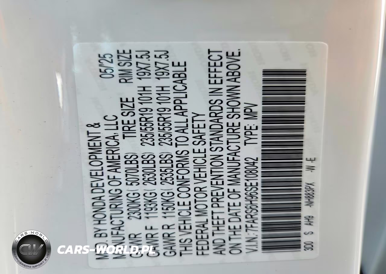 2025 Honda Cr-V Sport Touring VIN:7FARS6H96SE108042 - 13