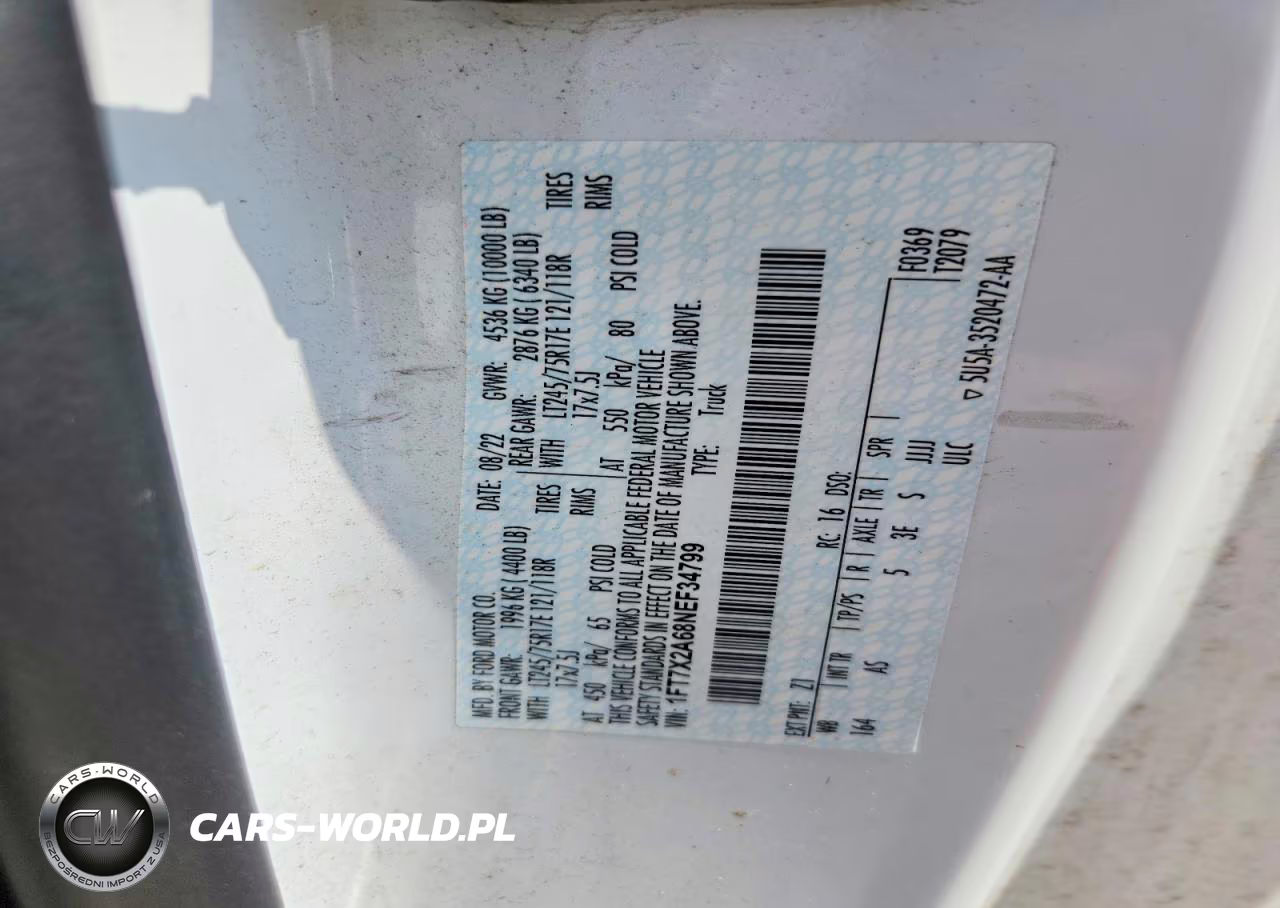 2022 Ford F250 Super Duty VIN:1FT7X2A68NEF34799 - 13
