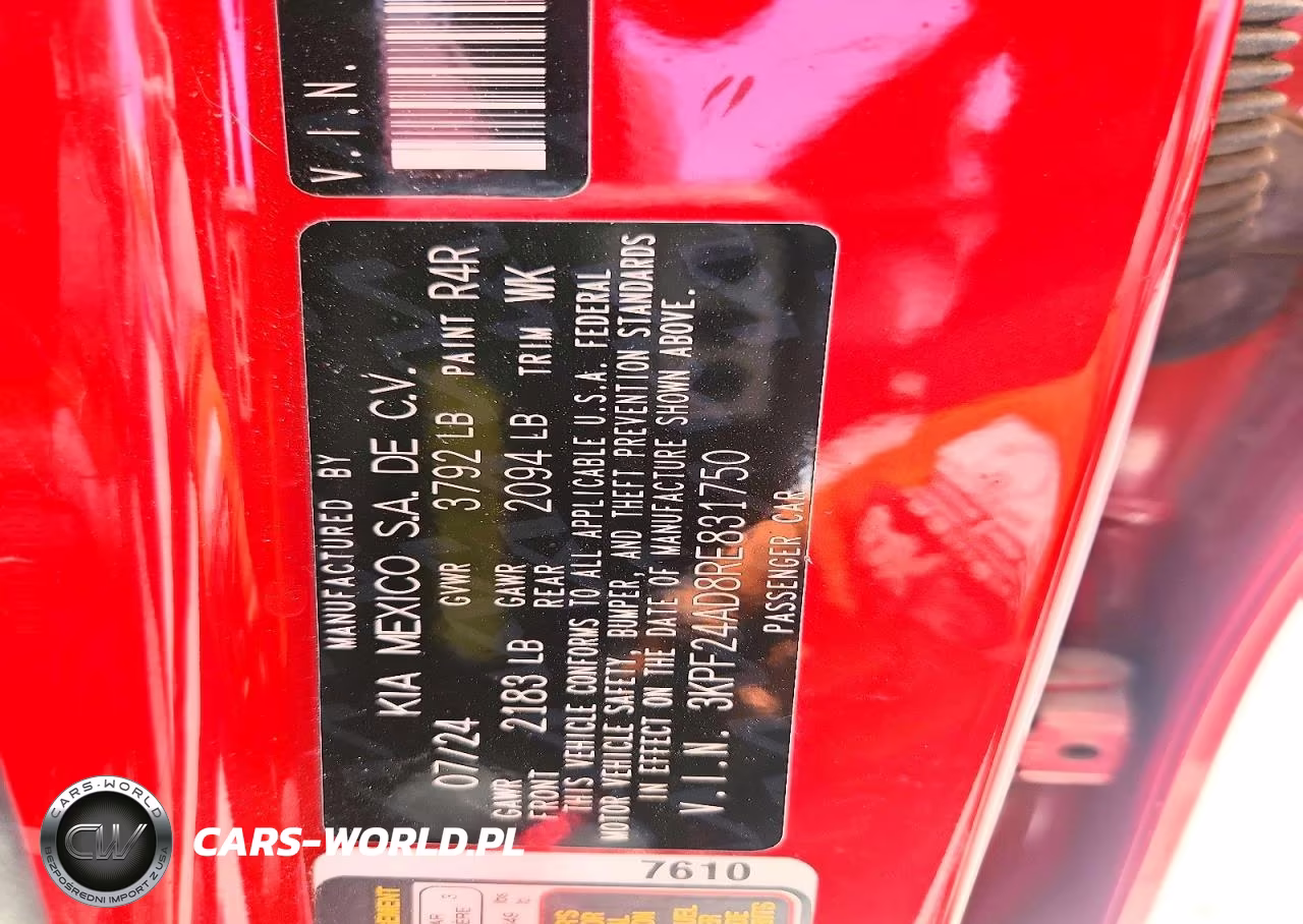 2024 Kia Forte Lxs VIN:3KPF24AD8RE831750 - 12