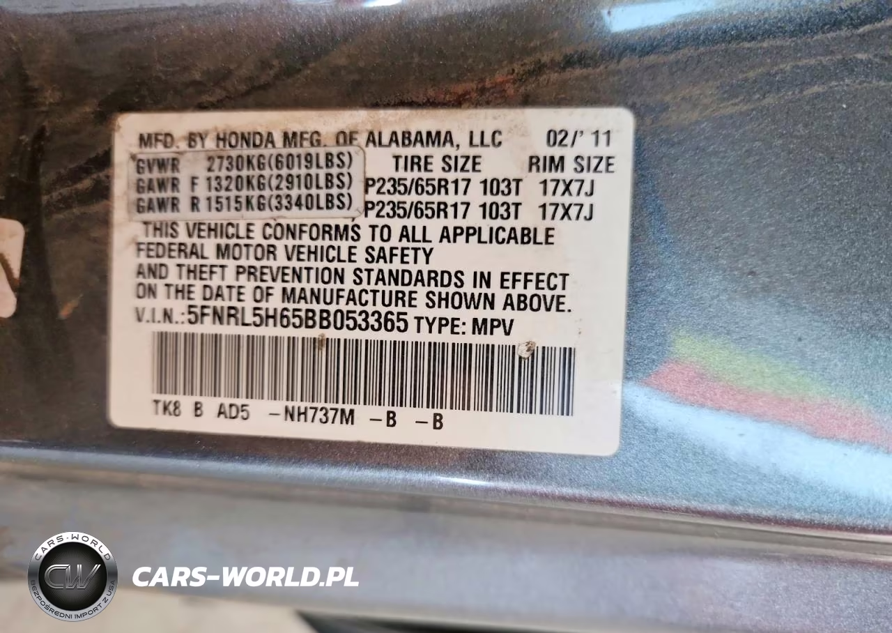 2011 Honda Odyssey Exl VIN:5FNRL5H65BB053365 - 13