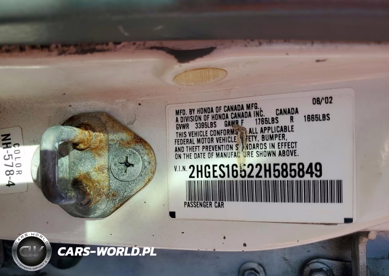 2002 Honda Civic Lx VIN:2HGES16522H585849 - 12