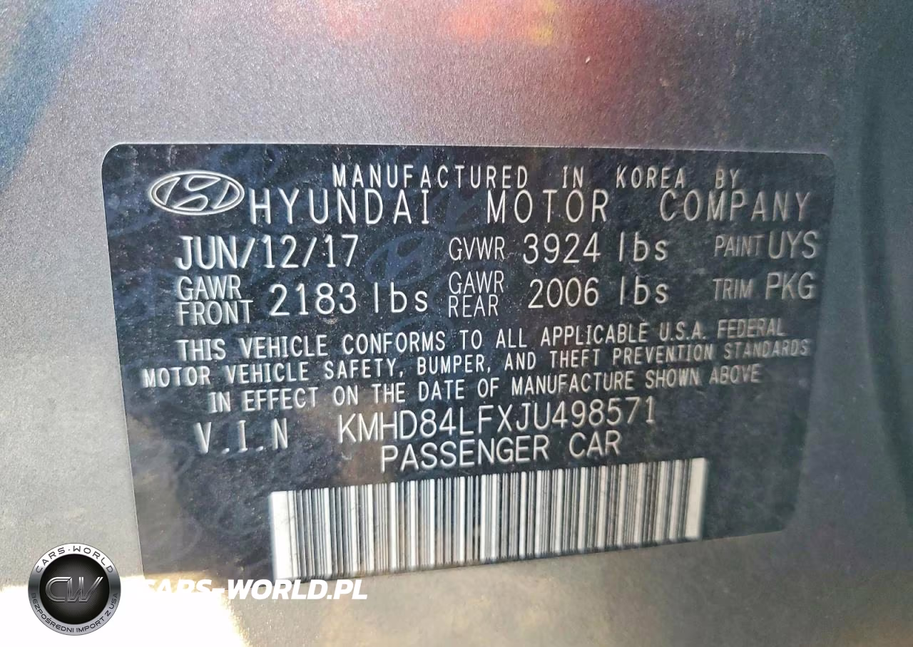 2018 Hyundai Elantra Value Edition VIN:KMHD84LFXJU498571 - 12