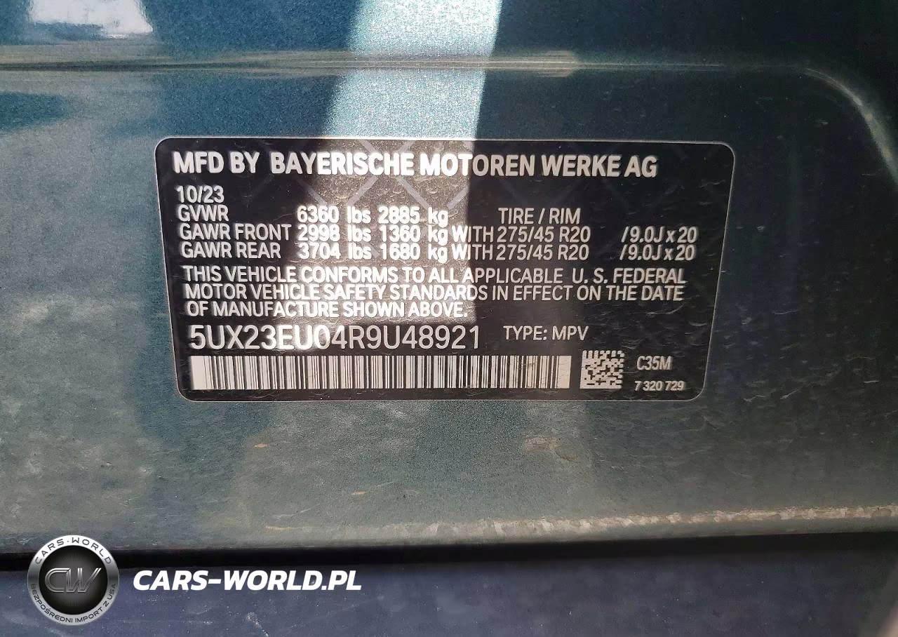 2024 BMW X5 xDrive40I VIN:5UX23EU04R9U48921 - 12