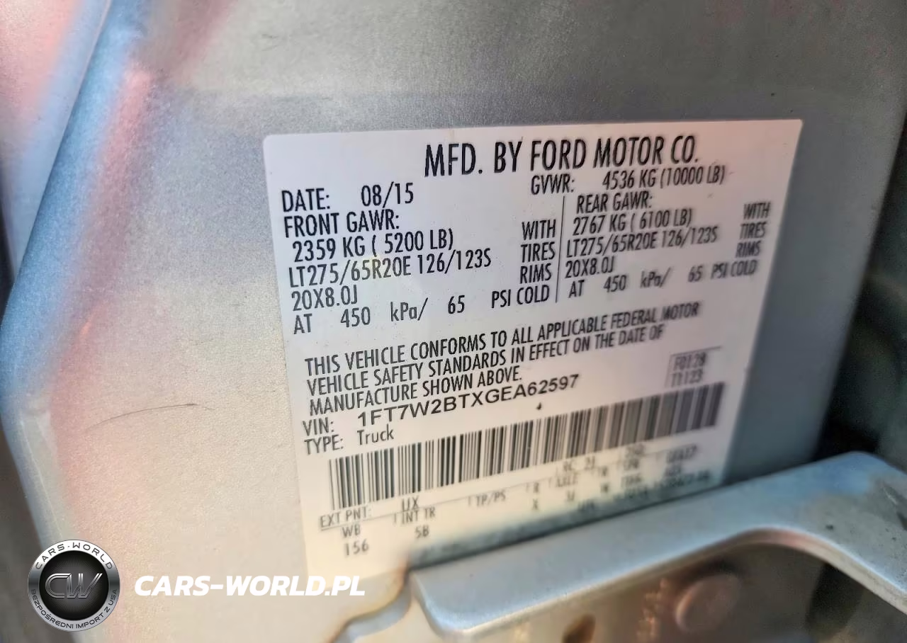 2016 Ford F250 Super Duty VIN:1FT7W2BTXGEA62597 - 13