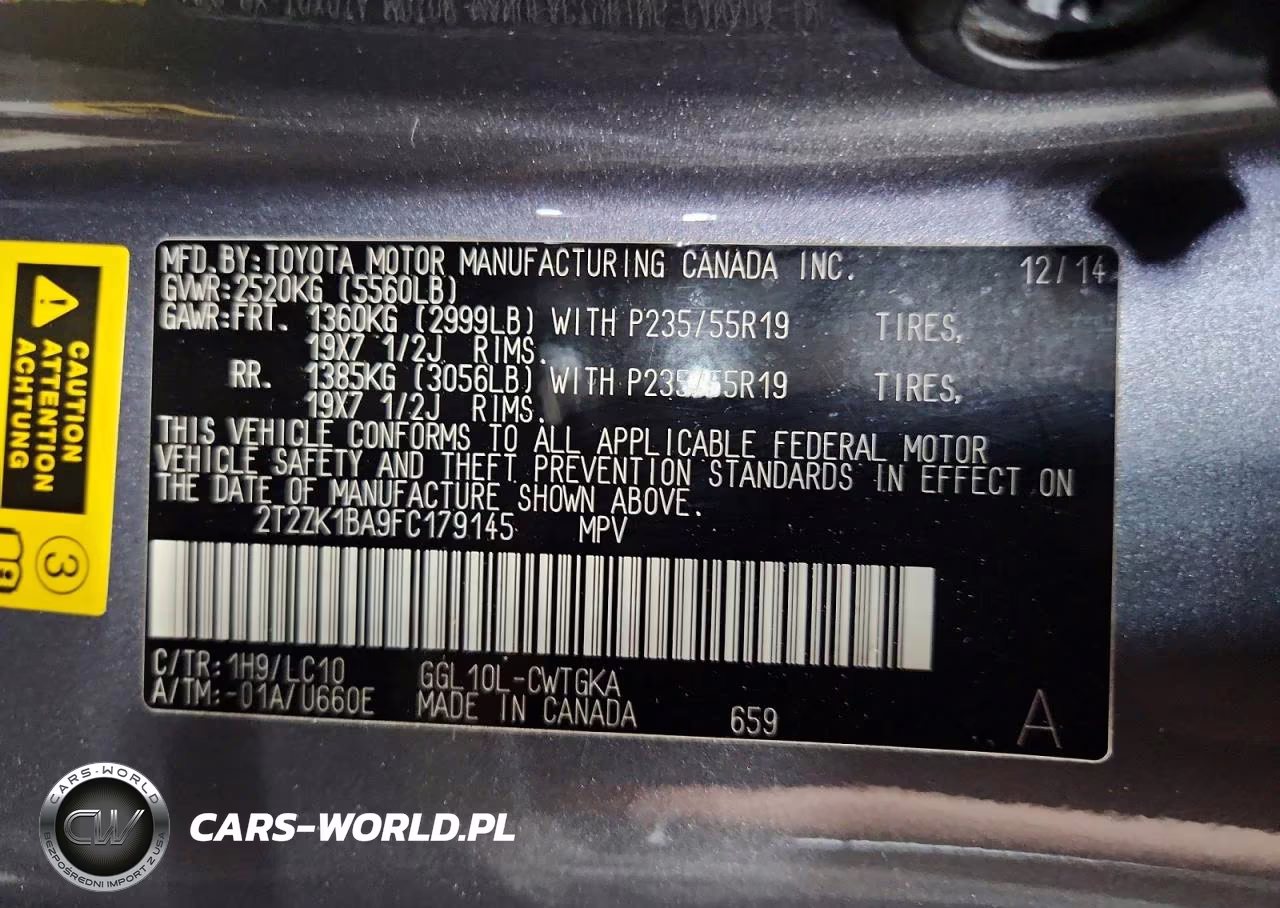 2015 Lexus Rx 350 Base VIN:2T2ZK1BA9FC179145 - 13