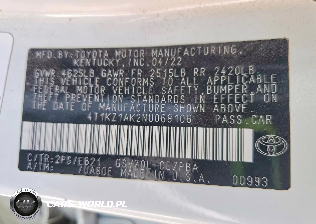 2022 Toyota Camry Trd VIN:4T1KZ1AK2NU068106 - 13